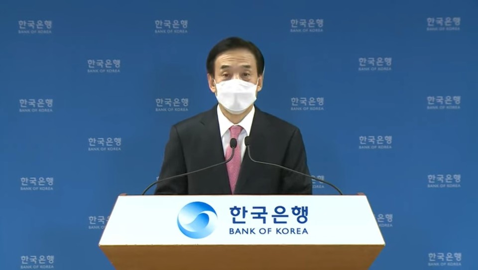 이주열 한국은행 총재. 사진=한국은행 유튜브 화면 캡쳐