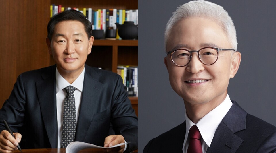 한종희 부회장(왼쪽)과 경계현 사장. 사진=삼성전자