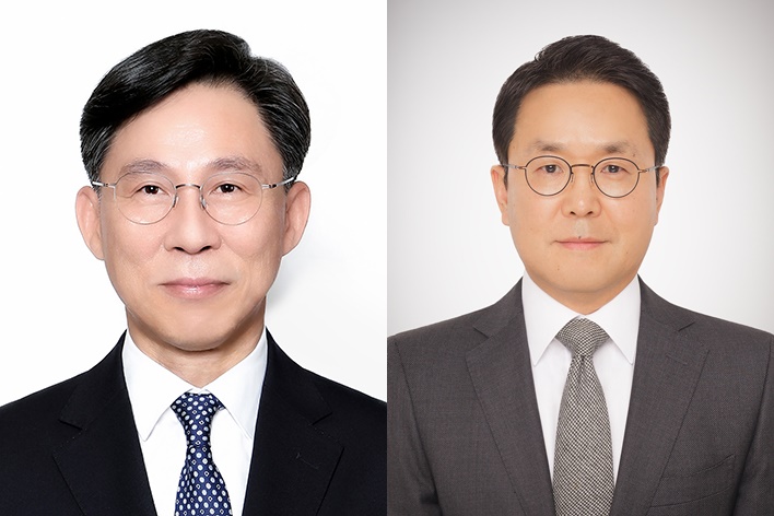 (왼쪽)홍원학 삼성화재 사장, (오른쪽)이문화 삼성생명 부사장. 사진=삼성생명, 삼성화재