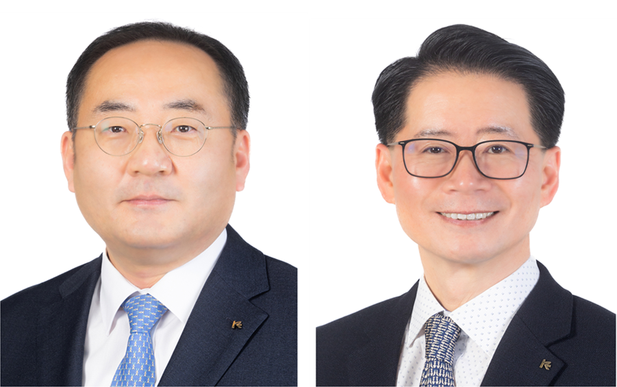 신유근(왼쪽), 주상진 한국수츨입은행 신임 본부장. 사진=한국수출입은행