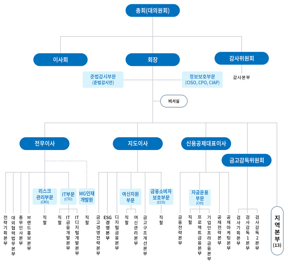 새마을금고 조직개편안 반영 조직도. 사진=새마을금고중앙회