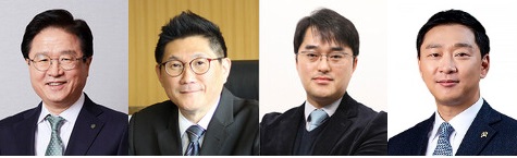 사내이사 재선임 안건이 주총에 상정된 제약바이오 CEO들. 사진 왼쪽부터 조욱제 유한양행 대표, 김영주 종근당 대표, 이창재 대웅제약 대표, 정재훈 동아쏘시오홀딩스 대표. 사진=각사