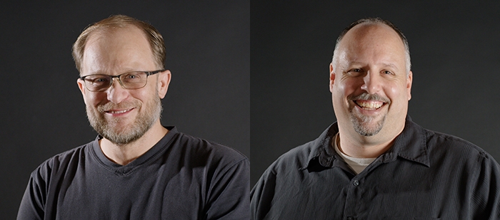 팀 모튼(Tim Morten) 대표이사(왼쪽)와 팀 캠벨(Tim Campbell) 게임 디렉터. 사진=프로스트 자이언트 스튜디오