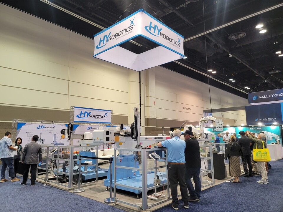 한양로보틱스 NPE2024 전시회 부스. 사진=한양로보틱스