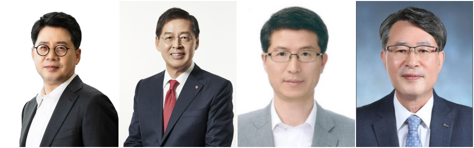 (왼쪽부터) 박상규 SK이노베이션 사장, 신학철 LG화학 부회장,  오세철 삼성물산 사장, 이시우 포스코 사장.