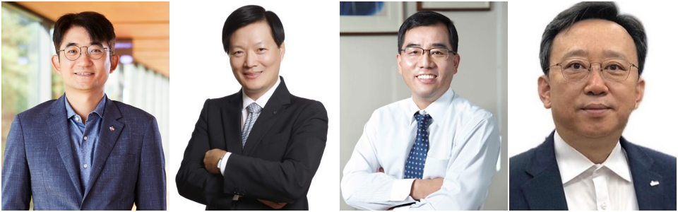 (왼쪽부터) 윤상현 CJ ENM 사장, 박주형 신세계 사장, 강신호 CJ제일제당 부회장, 정상혁 신한은행장.