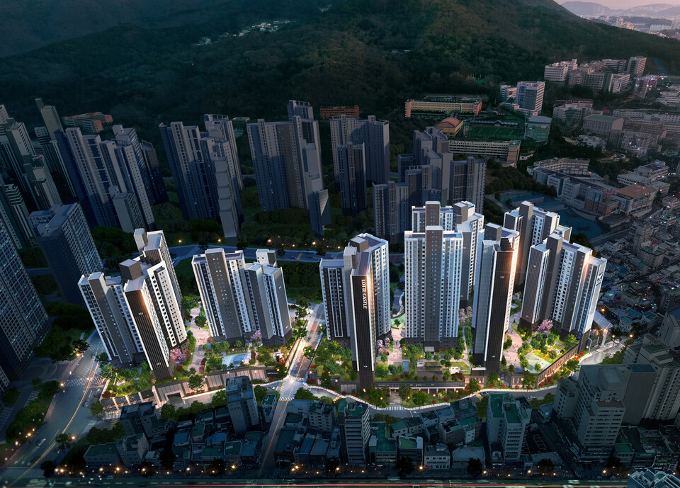 양정 롯데캐슬 프론티엘 조감도. 사진=롯데건설