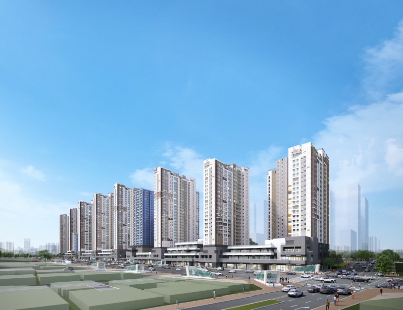 해링턴 스퀘어 신흥역 주경 투시도. 사진=효성중공업