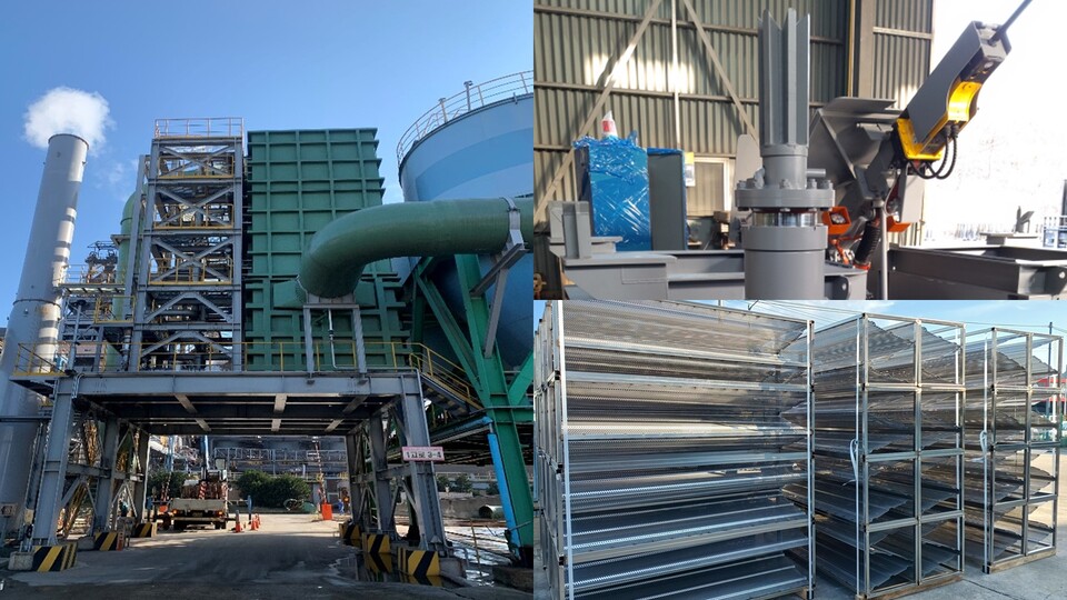 왼쪽부터 시계방향으로 포스코와 현보산업이 공동으로 개발해 설치한 황화수소 정제설비, 포스코와 태영이엔지가 공동으로 개발한 지금 제거 장비, 포스코와 하나테크·이엔엠이 공동으로 개발한 스테인리스 필러. 사진=포스코