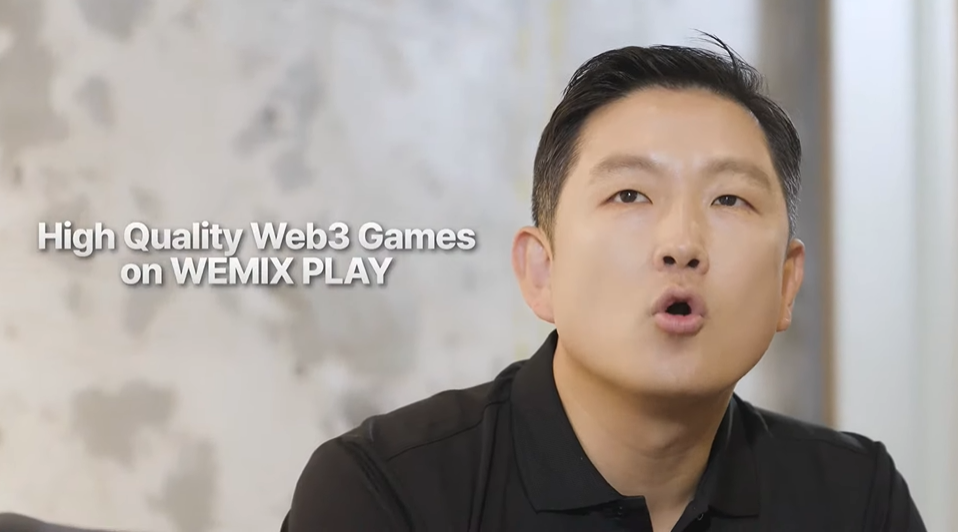 서원일 위메이드 사업개발부문장(전무)이 16일 공개된 위믹스 데이 영상에서 발언하고 있다. 사진=위믹스 공식 유튜브 캡처