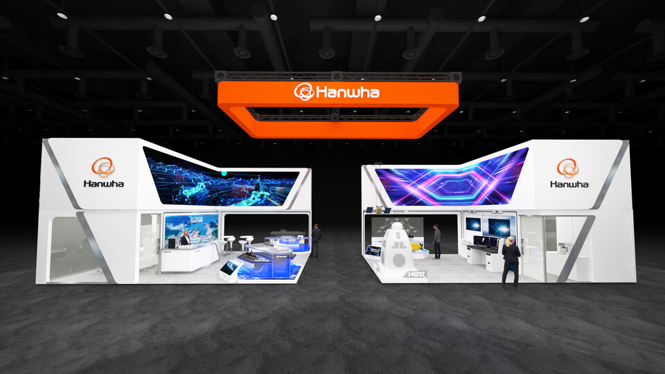 한화오션· 한화시스템 부스 조감도. 사진=한화오션