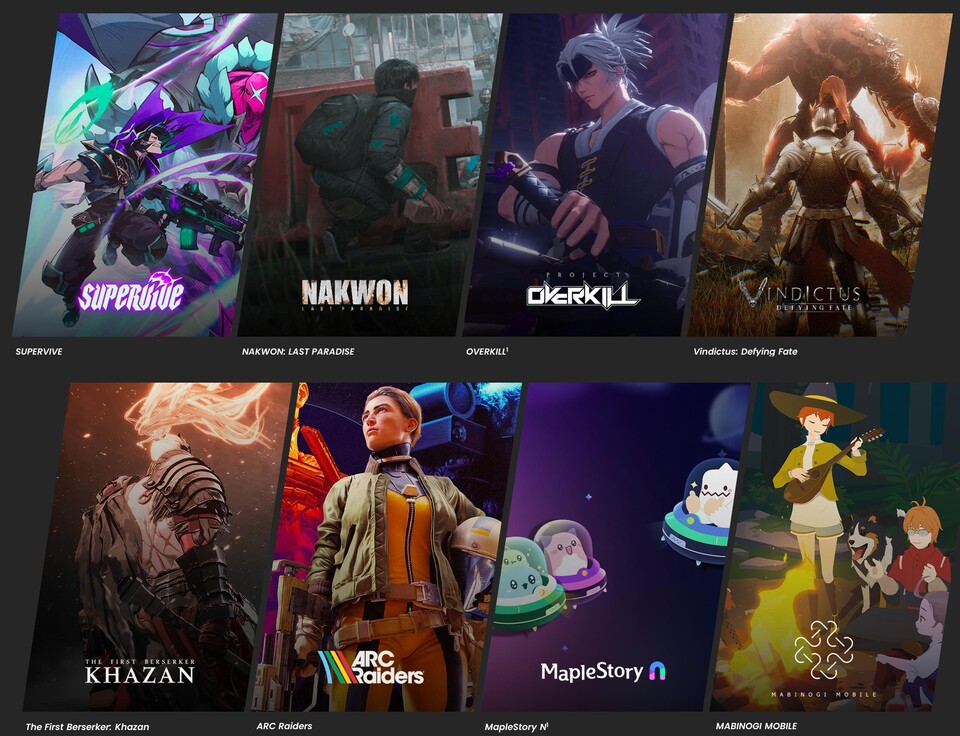 넥슨의 차기작 파이프라인. 사진=넥슨 IR 자료 캡처