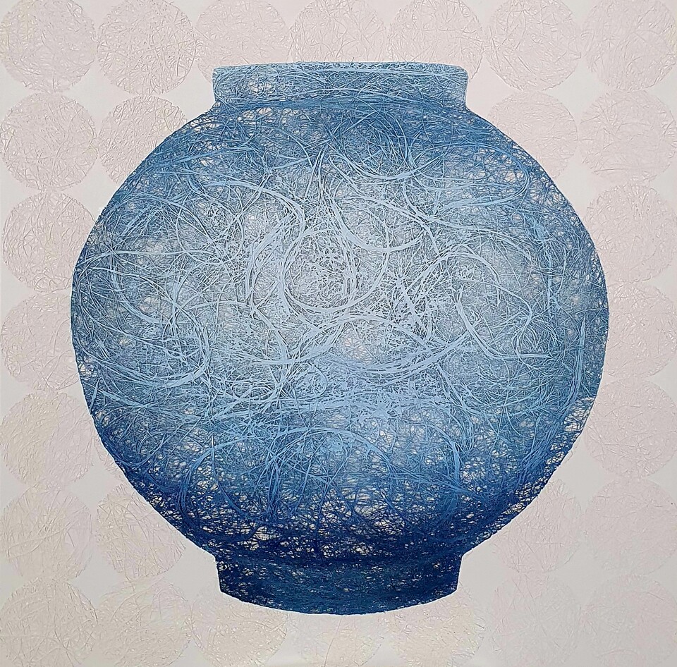 이경희 작가 작품 메모리 오브 더 문(Memory of the Moon) 18 /91x 91cm / Mixed media  사진=갤러리몸