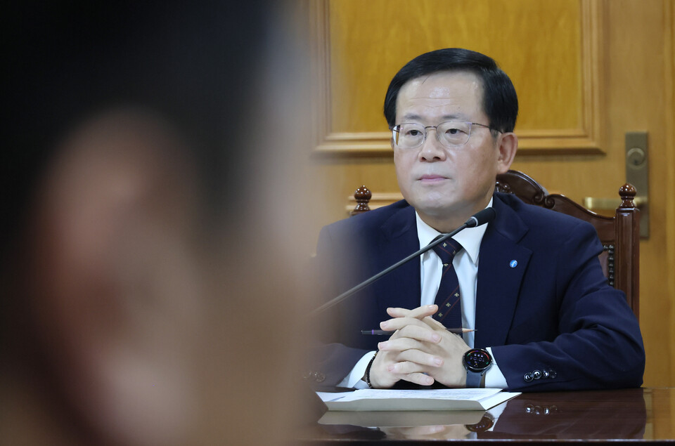 조병규 우리은행장이 10일 오전 서울 중구 은행회관에서 열린 금융감독원장-은행장 간담회에 참석해 있다. 사진=연합뉴스