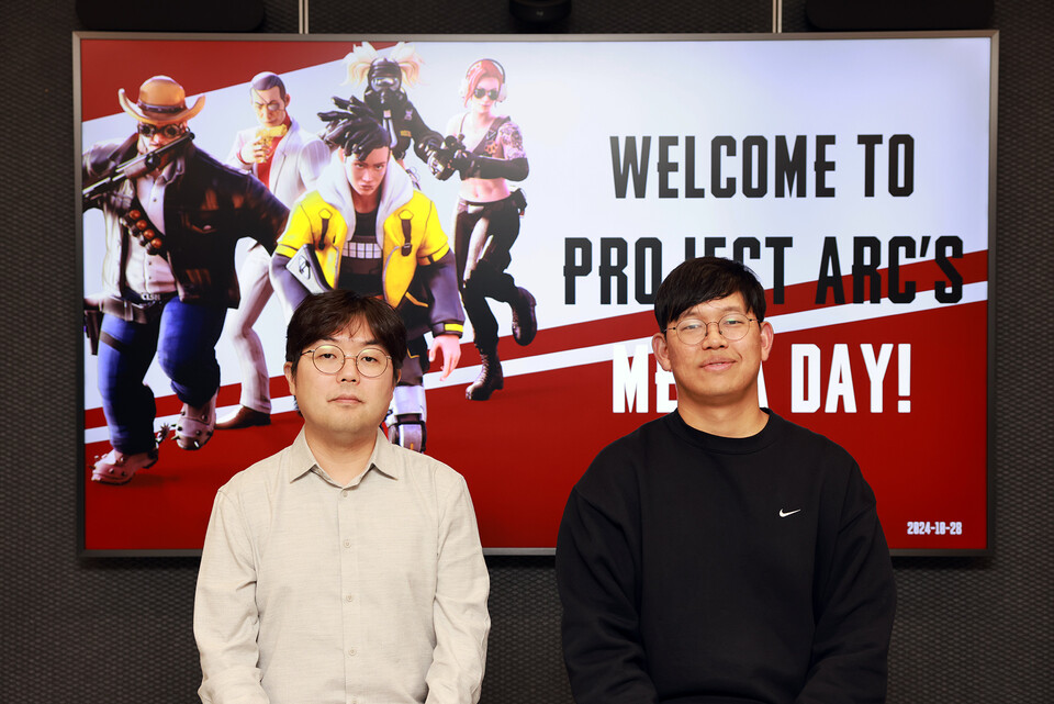 왼쪽부터 양승명 프로젝트 아크 PD와 김영호 프로젝트 아크 개발 리드. 사진=크래프톤