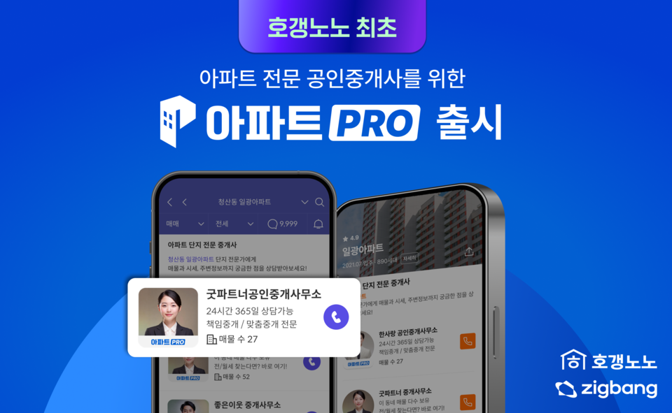 호갱노노가 아파트PRO를 출시했다. 사진=직방