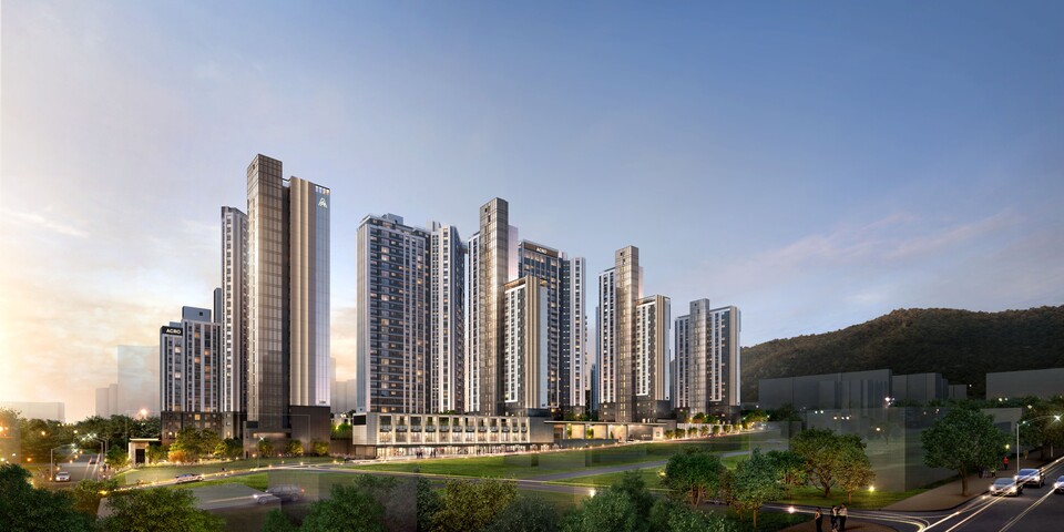 아크로 리츠카운티 단지 투시도. 사진=DL이앤씨