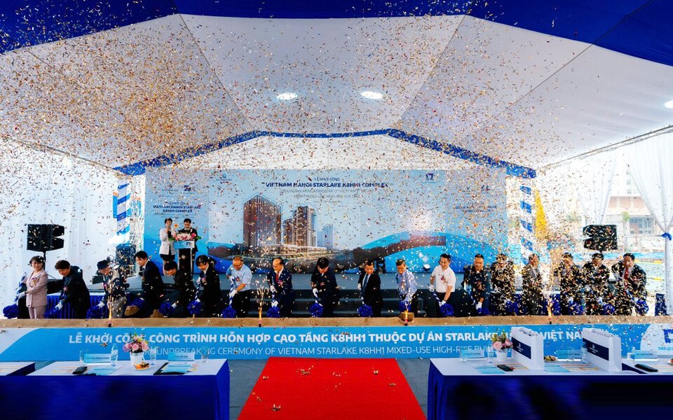 K8HH1 착공식 시삽 현장. 사진=대우건설