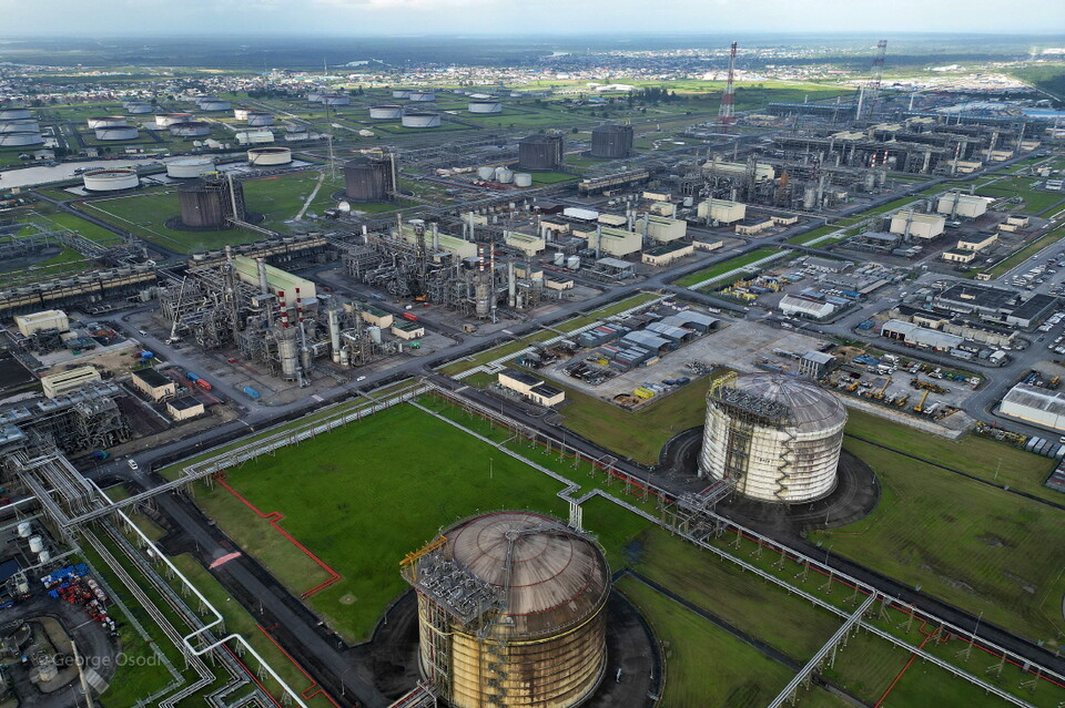 대우건설이 시공 중인 나이지리아 LNG Train7 현장 전경. 사진=대우건설