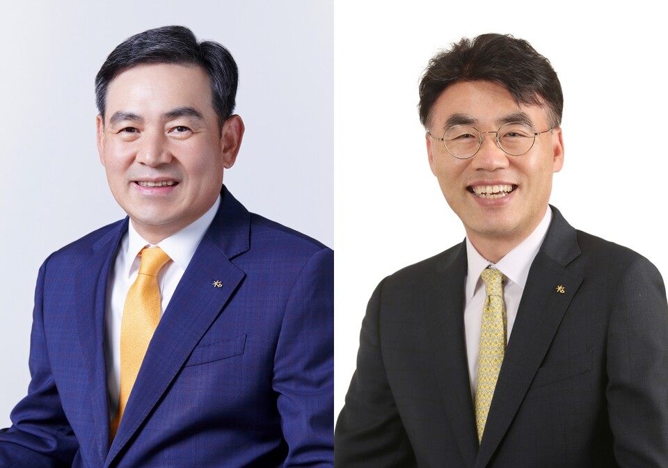 김성현 IB부문 대표이사(왼쪽)와 이홍구 WM부문 대표이사. 사진=KB증권