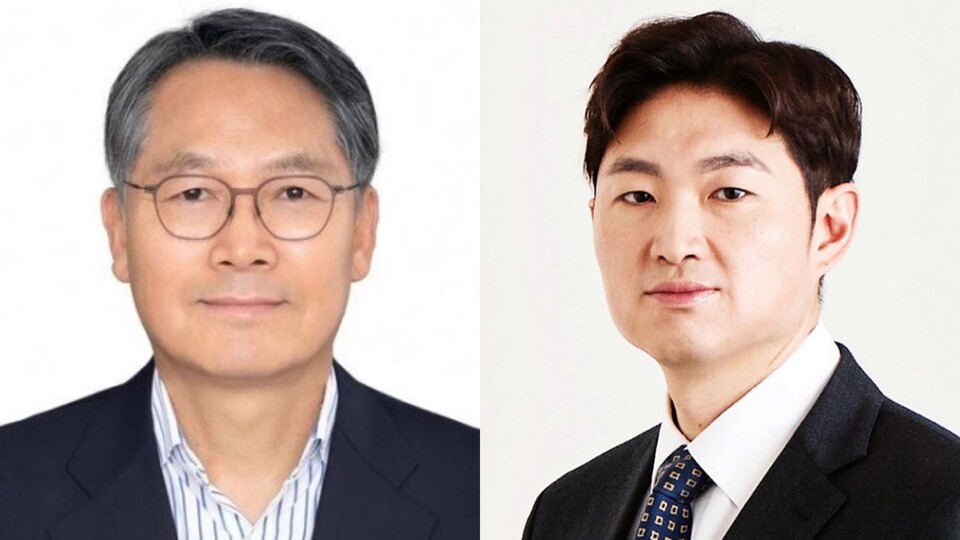 (왼쪽부터) 최경 코스맥스 대표이사(부회장), 이병주 코스맥스 대표이사(사장). 사진=코스맥스