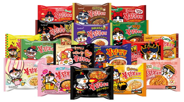 삼양식품 '붉닭볶음면' 브랜드 제품. 사진=삼양식품