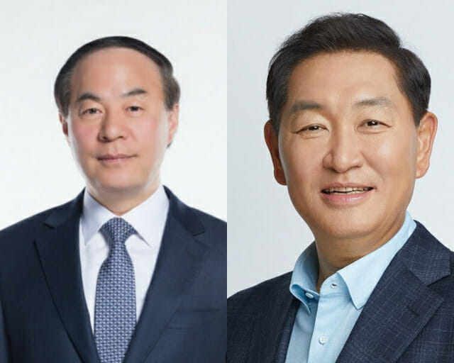 전영현 DS 부문장 대표이사 부회장(좌측), 한종희 디바이스경험(DX) 부문장 대표이사 부회장(우측). 사진=삼성전자