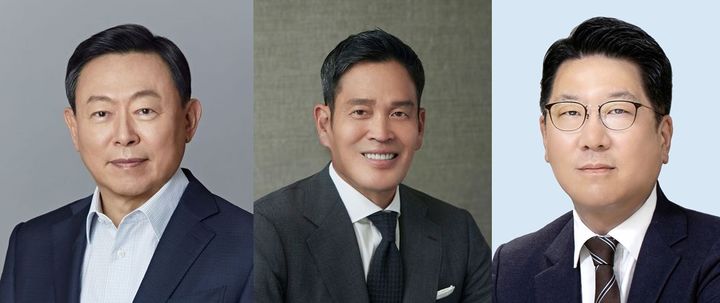 (사진 왼쪽부터) 신동빈 롯데그룹 회장, 정용진 신세계그룹 회장, 정지선 롯데백화점그룹 회장. 사진=각사 제공