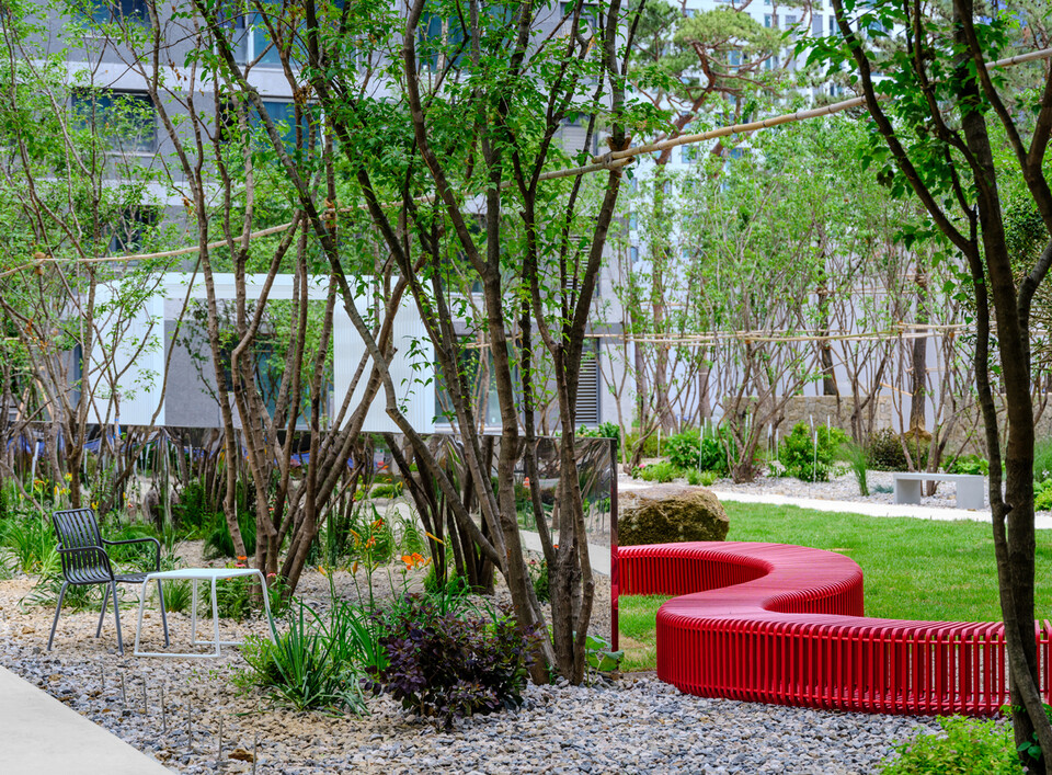 올림픽파크포레온 정원 예원. 사진=현대건설