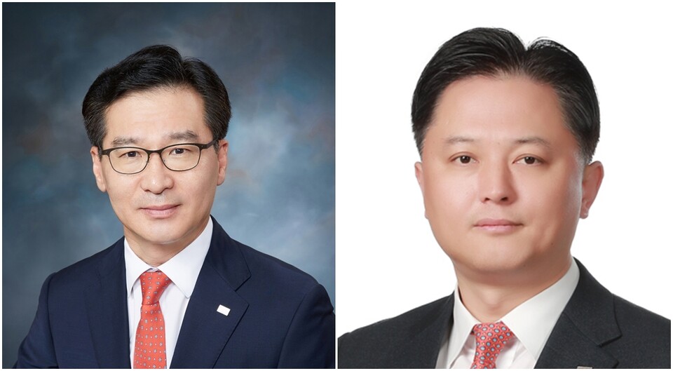 (왼쪽부터) 김재식 부회장, 황문규 전무. 사진=미래에셋생명