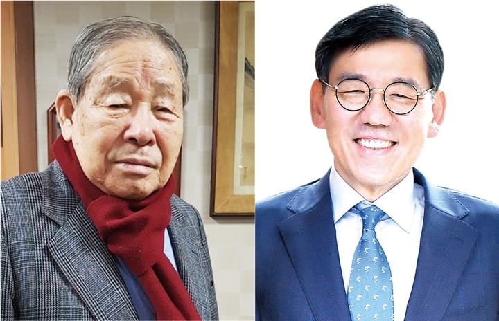 고(故) 이두정(왼쪽) 남양저축은행 회장과 이상명 현 대표이사. 사진=남양저축은행
