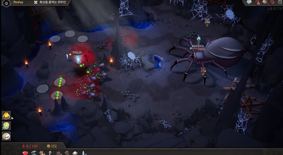 여러 공격로를 통해 밀려오는 적의 유닛들을 물리치고 사령관을 공략해야 한다. 사진= 커맨더 퀘스트 인게임 캡처