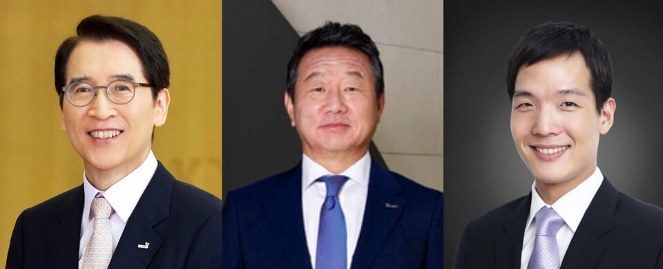 (왼쪽부터) 신창재 교보생명 대표이사 회장, 최윤 OK금융그룹 회장, 김동원 한화생명 사장. 사진=각 사