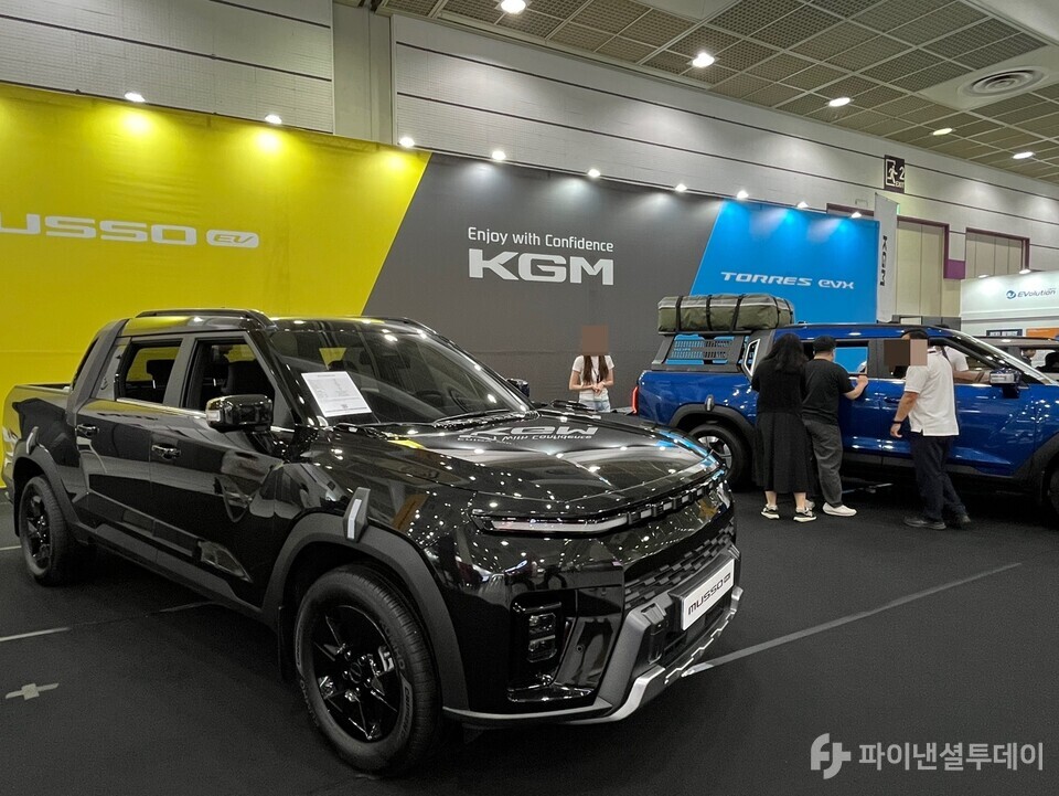 KGM의 무쏘. 사진=허서우 기자