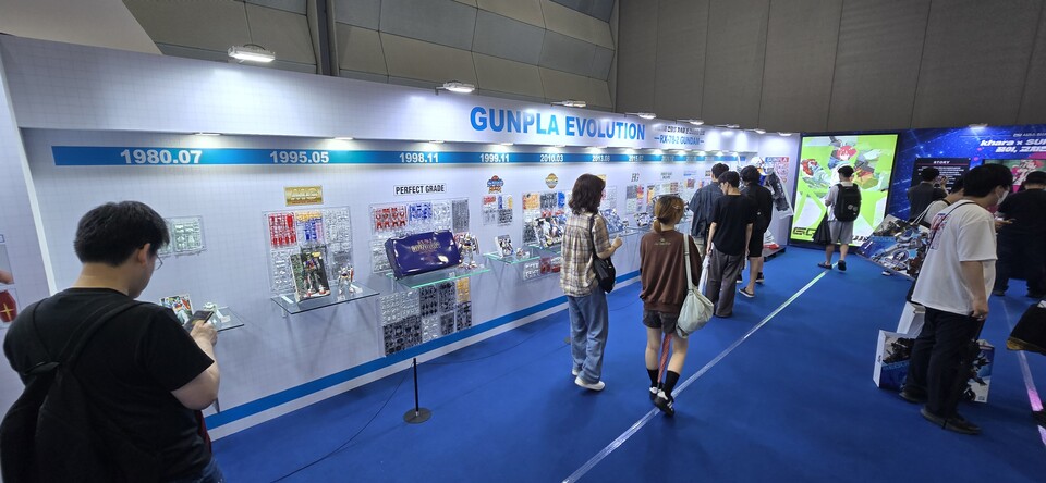 건프라의 역사를 간략하게 살펴볼 수 있었다.  사진=최형주 기자