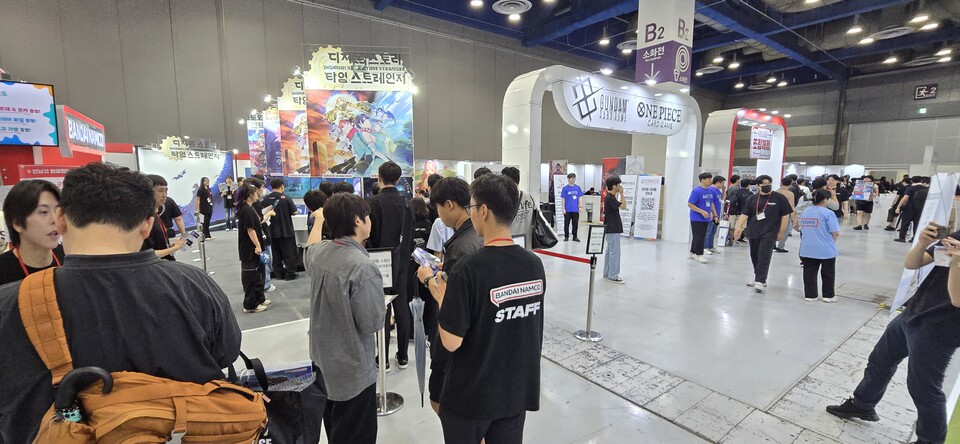 신작 게임을 직접 플레이해볼 수 있는 부스도 마련됐다. 사진=최형주 기자
