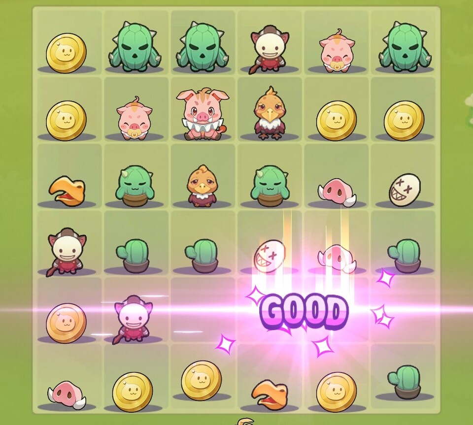 다음 등급 캐릭터 2개를 노리고 의도적으로 4매치 혹은 5매치를 만드는게 좋다. 사진=인게임 캡처