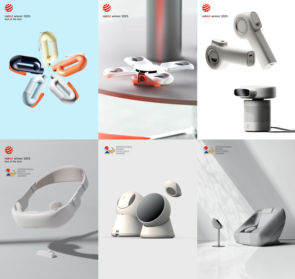 라이프놀로지랩 디자인 어워드 수상작 (왼쪽 위부터 시계방향) Break, Saga, Tak!, Re:mine, Beti, Lucid. 사진=삼성생명