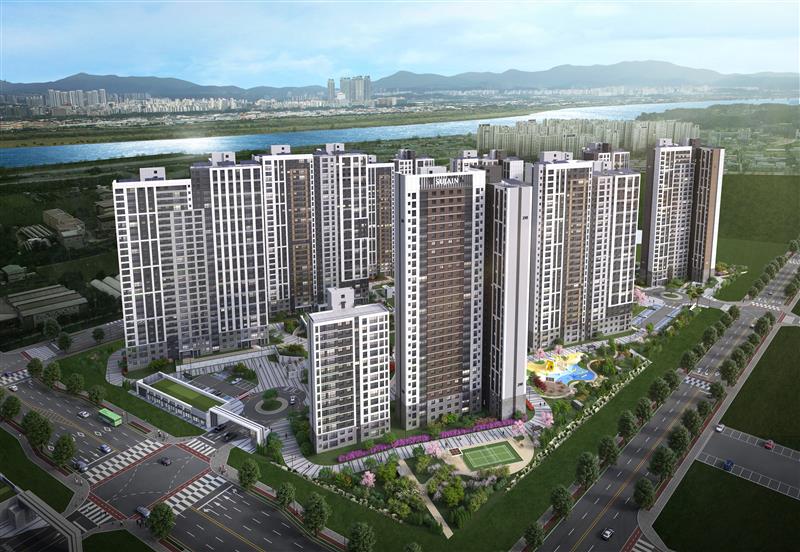 풍무역세권 수자인 그라센트 1차 조감도. 사진=BS한양