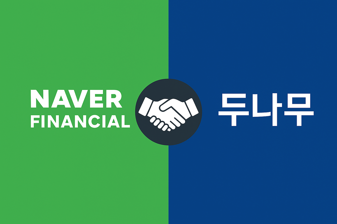 사진=네이버파이낸셜, 두나무, 생성형AI 편집