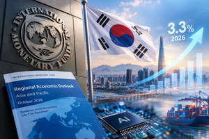 [IMF 진단 '한국 2026'①] 성장률 '1.1%→3.3%'...온기 어디까지 - 뉴스 썸네일 이미지